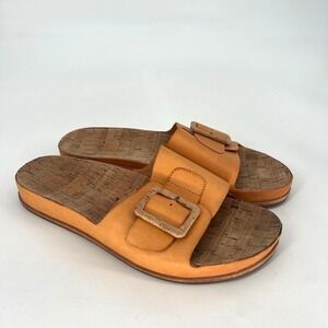 Kork Ease‎ Womens 11 Tutsi Buckle Slide Tan Leather Sandals Vacation Classic